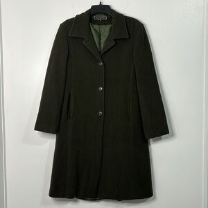 Vintage Halston Lambs Wool Overcoat Pea Coat Size 6